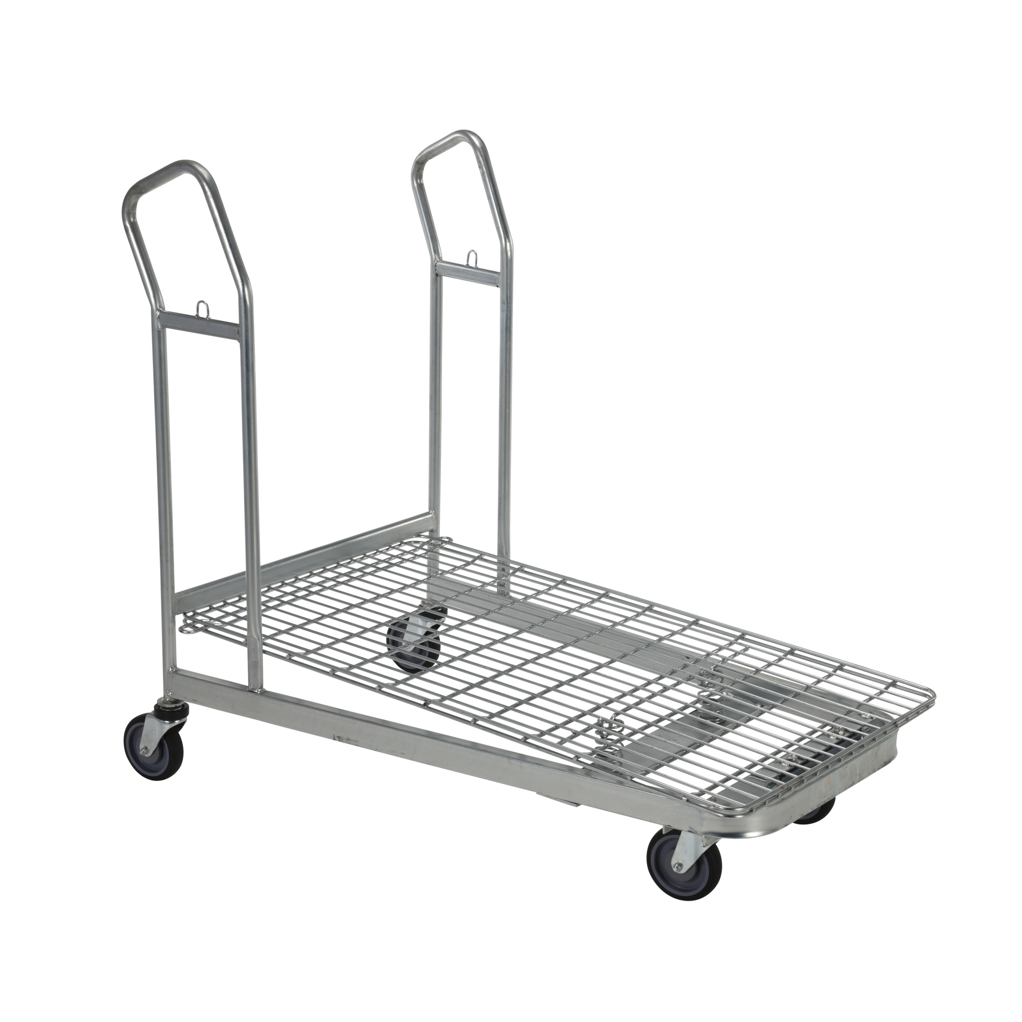 Vestil Steel Nestable Wire Cart - 90-Lb. Capacity, Zinc-Plated, 1 Shelf, Model# WIRE-M